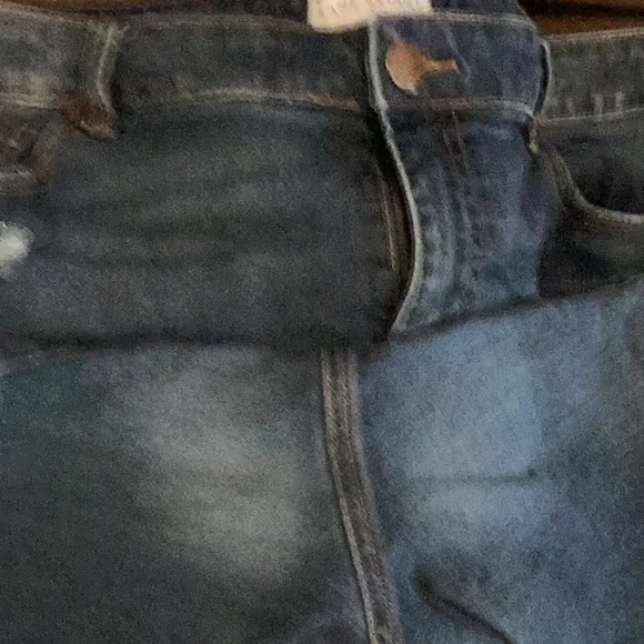 Lane Bryant Blue Distressed Jean Shorts - Picture 5 of 5